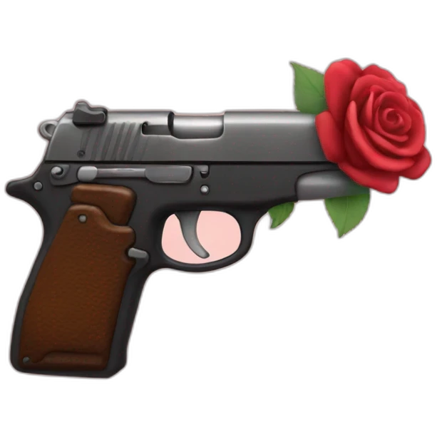 gun with a roses in the end emoji