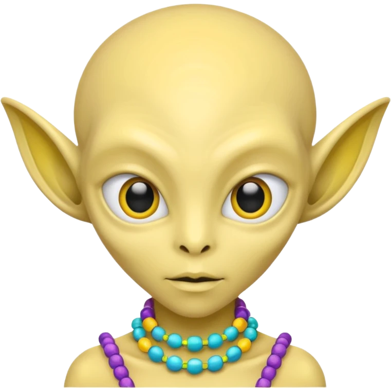 alien living in desert, very colorful, accessories, just face  emoji