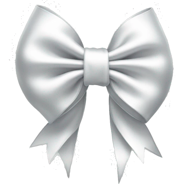 white satin bow emoji