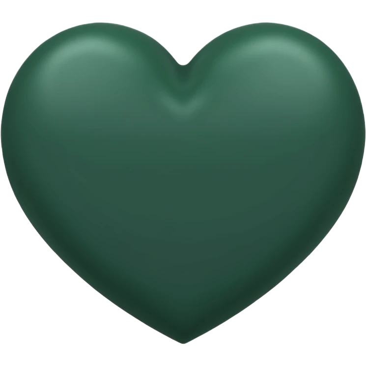 dark green heart, slightly rounded, no text emoji