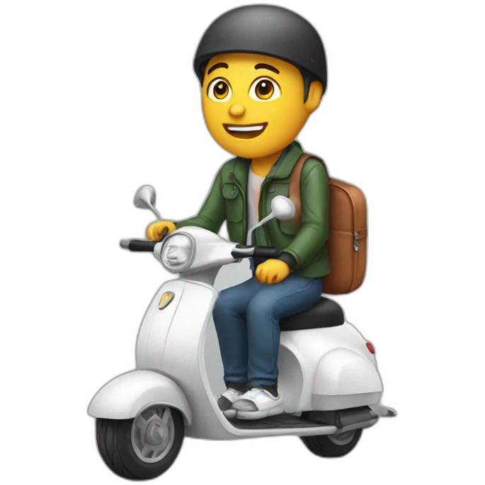 Moi sur un scooter emoji