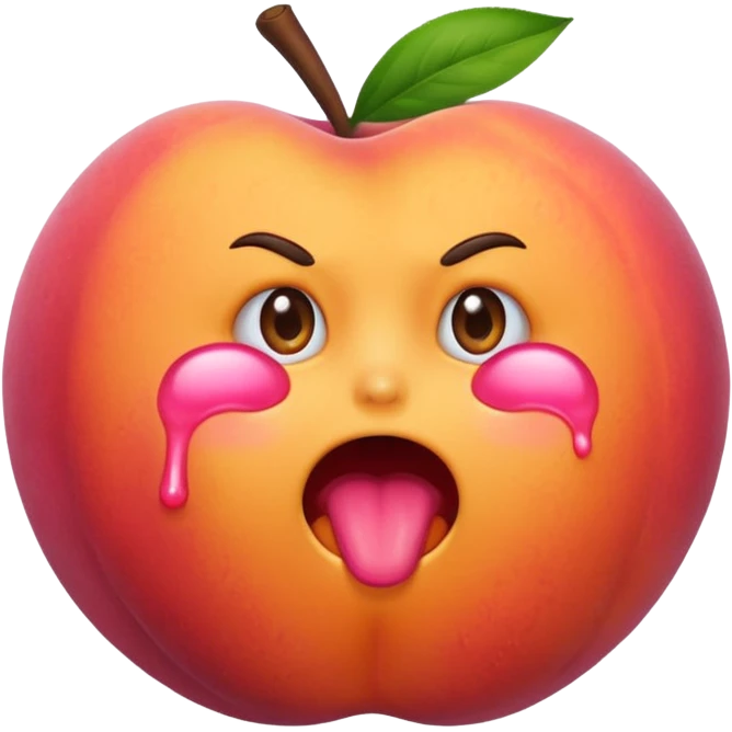 peach vomiting emoji