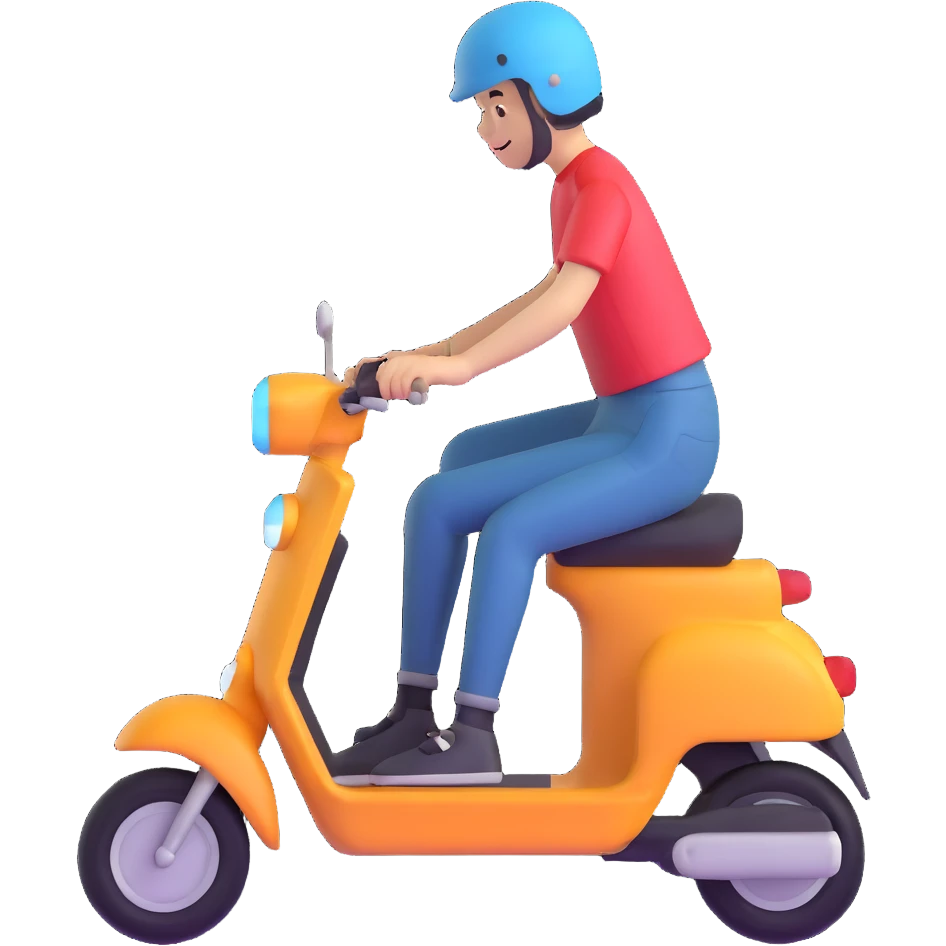 person riding a scooter emoji