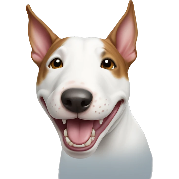 Bull terrier smiles  emoji