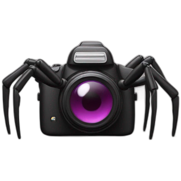 Spider with a cinema camera emoji