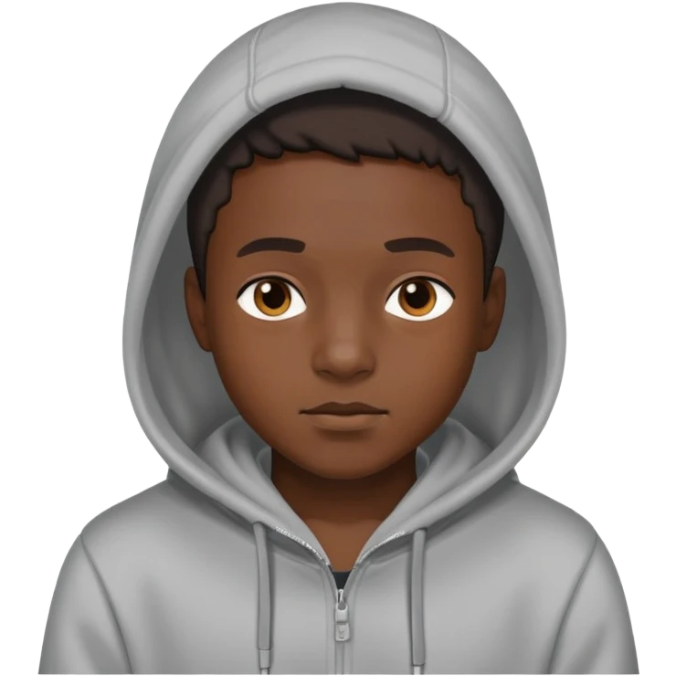 Black boy wearing a hoodie emoji