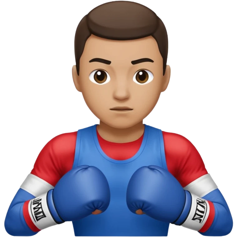 یه آدمی که بکس میکنه با لباس ابی emoji