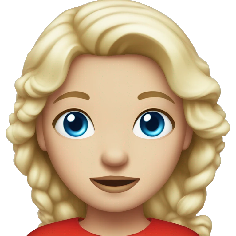 Santa Girl, blue eyes, blond hair emoji