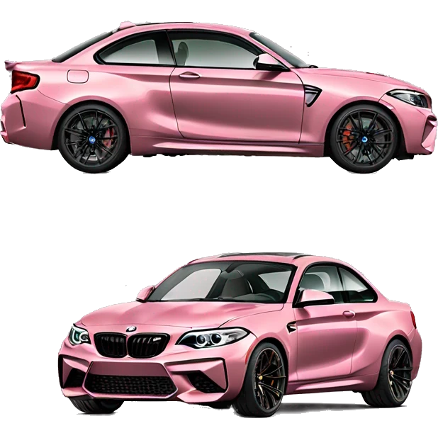 BMW m2 compétition rose emoji