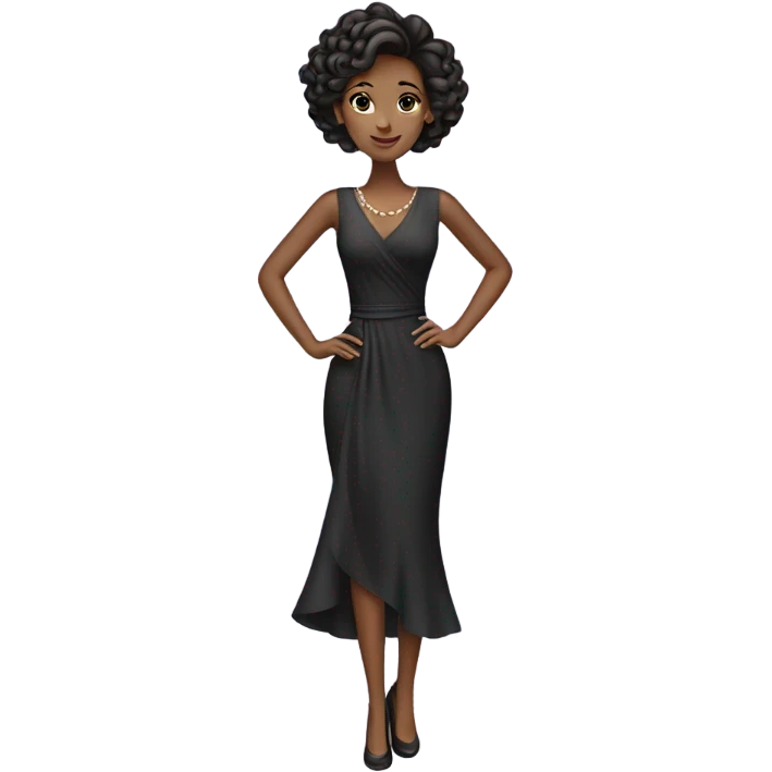 stylish sexy girl in elegant dress  emoji