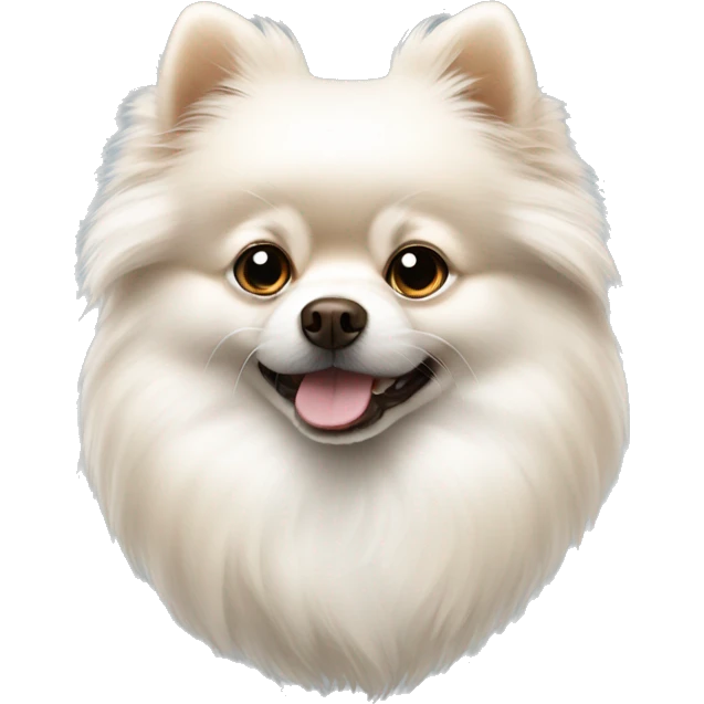 white pomeranian with brown spots emoji