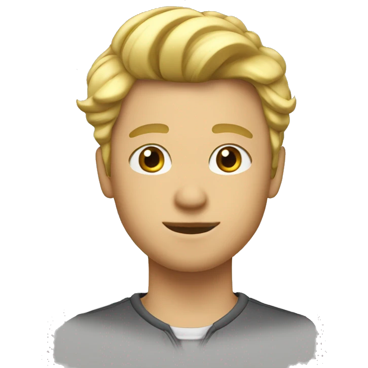 Garçon meche blond emoji