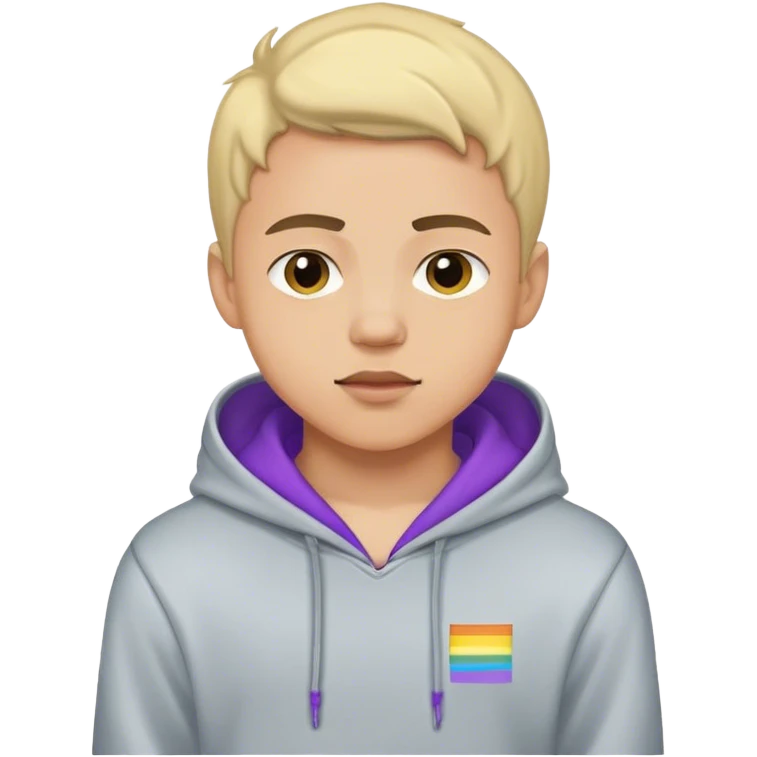 Gay boy in car hoodie emoji