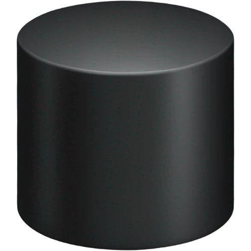 A black cylinder for covering text; not a face. emoji