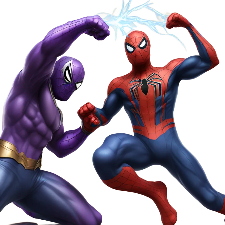 Spiderman fight thanos emoji