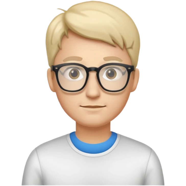 tech lead with glasses thin body emoji