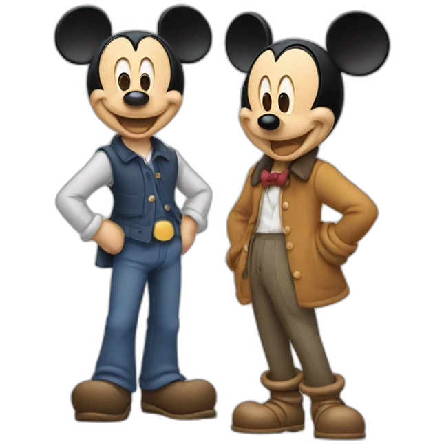 Walt Disney and Mickey Mouse emoji