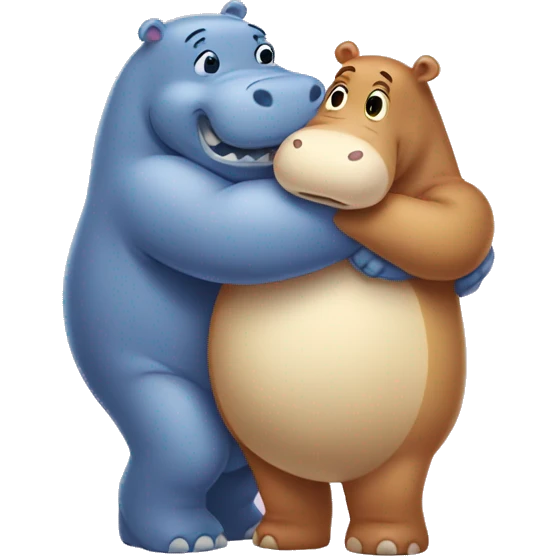 make a Hippo and Care-Bear hug emoji