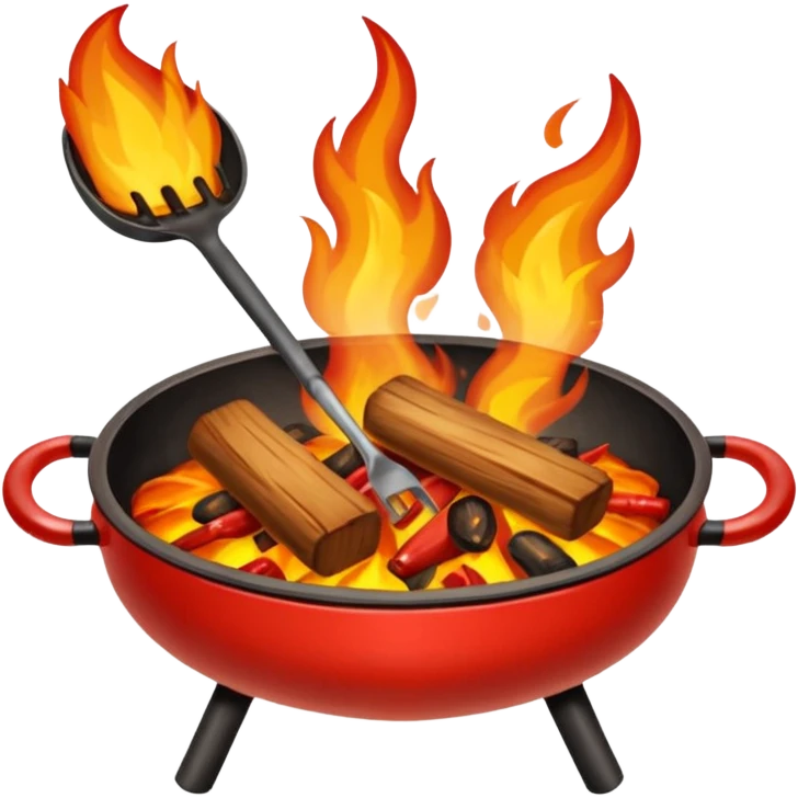 Fogueira pegando fogo emoji