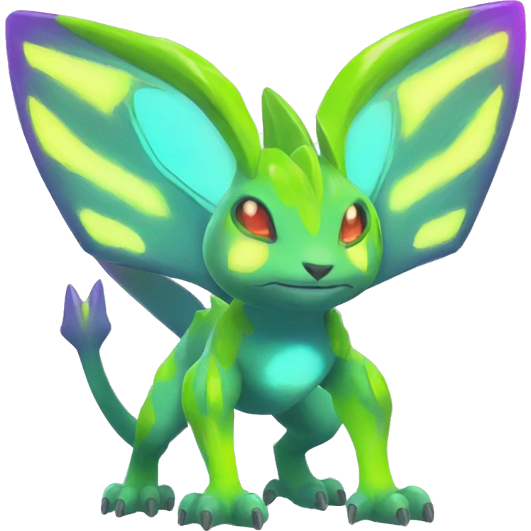 Shiny Colorful Neon Colors Fakémon-Pokémon-Creature Full Body emoji