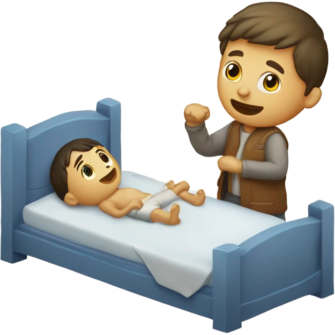 un niño ruso jugando con una matraca  emoji