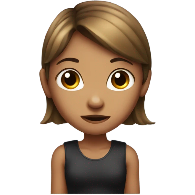 Girl  with fist big nose emoji