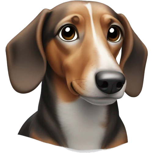 dachshund in the snow emoji