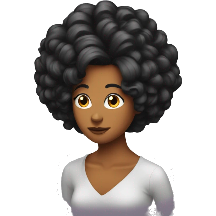 Noir cheveux lisses roux emoji