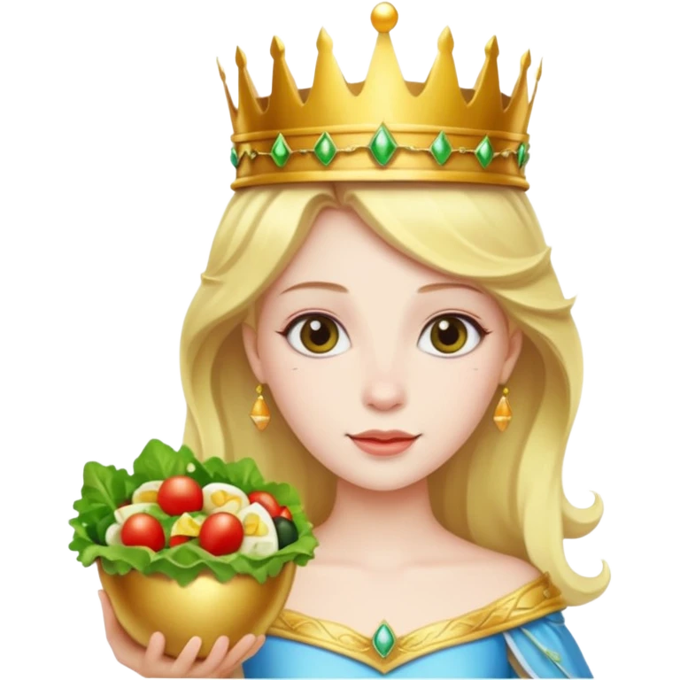 принцесса с салатом emoji