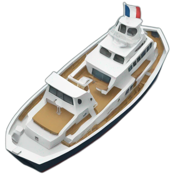 macron sur un bateau emoji