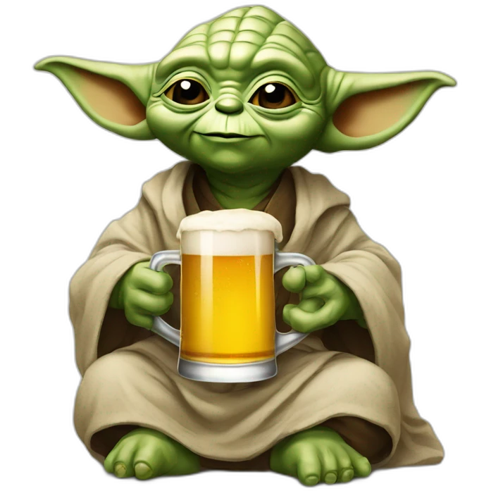 YODA AVEC UNE BIERE emoji