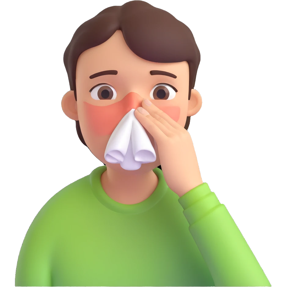 runny nose with a cold emoji