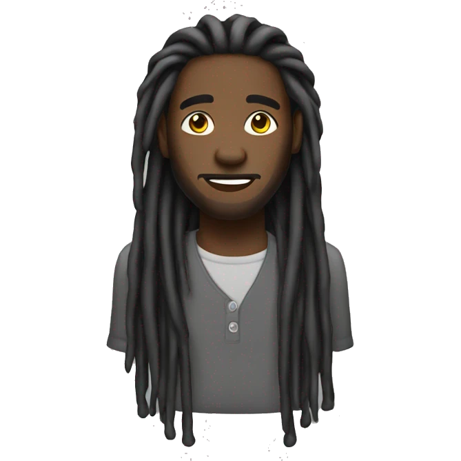 Black male with long dreads  emoji