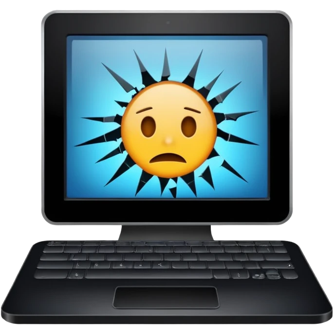 computadora malograda sin señal emoji