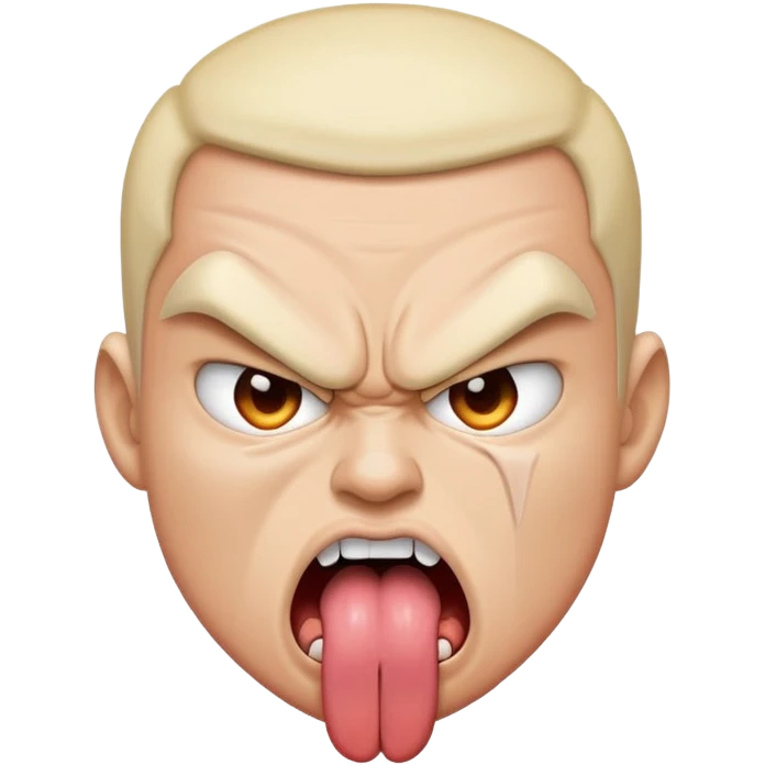 Sticking tongue out bully  emoji