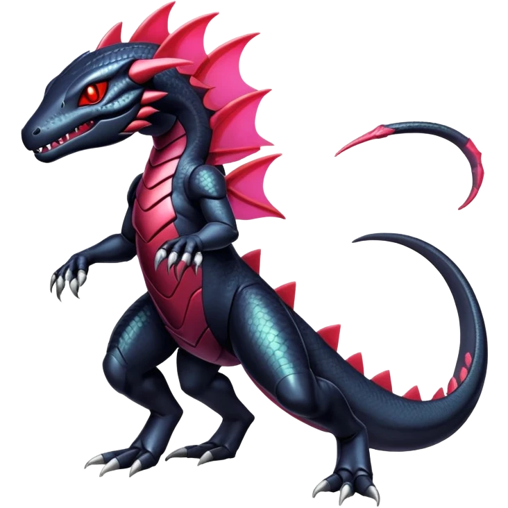 Shiny Exotic epic Salandit-Genesect-Koraidon-Fakémon-hybrid-creature (full body)  emoji