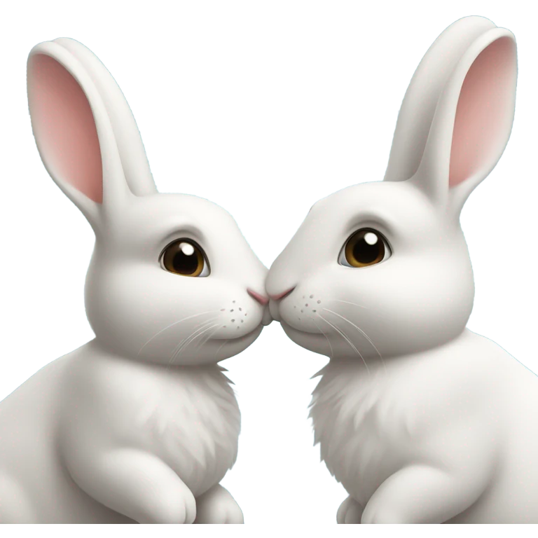 Rabbits kissing emoji