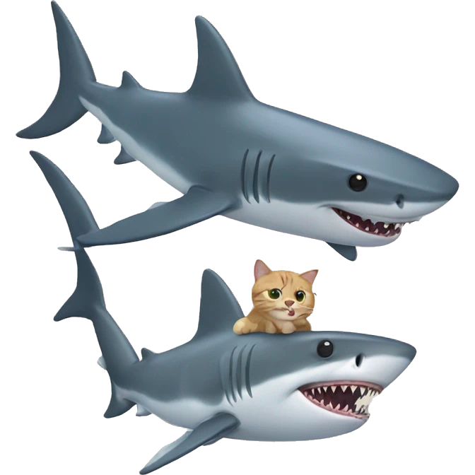 Shark with a cat  emoji