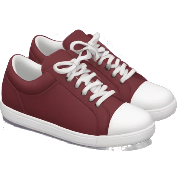 realistic burgundy vance sneakers emoji