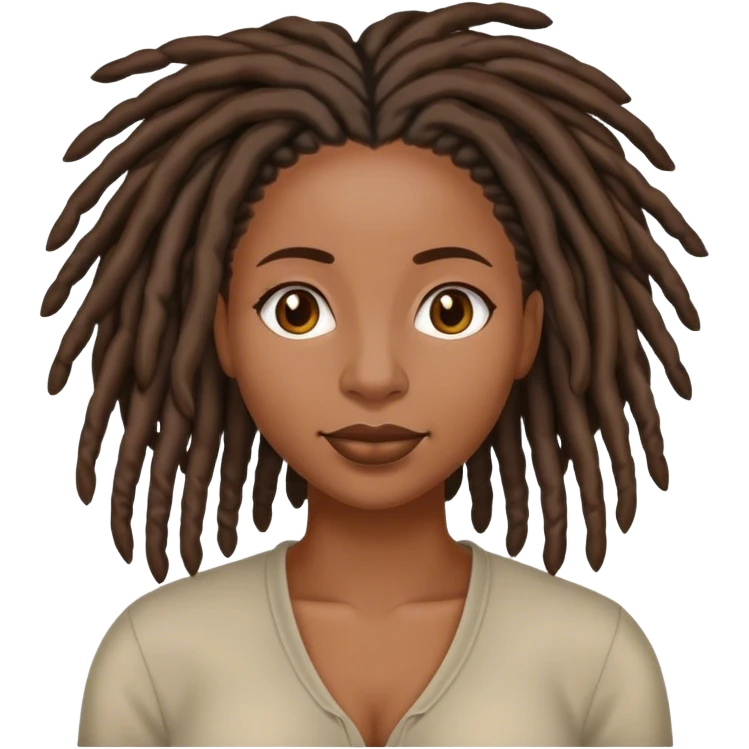 Black woman with locs thanks emoji
