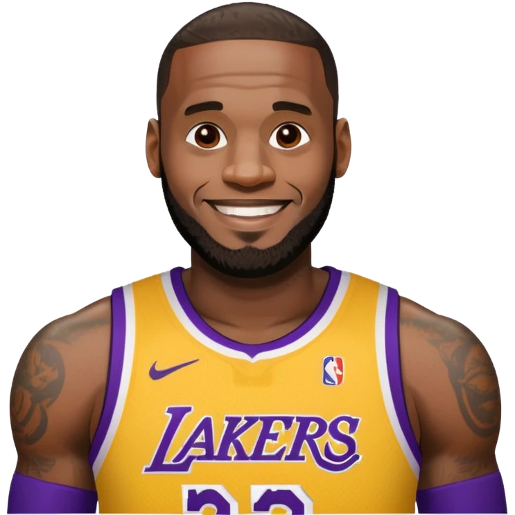 LeBron James in a lakers jersey number 23 emoji