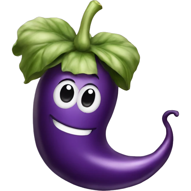 eggplant with bow emoji