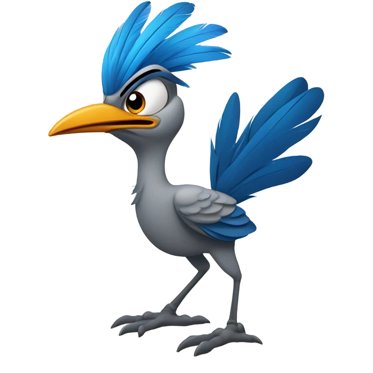 Road Runner a cartoon characters from the Looney Tunes emoji