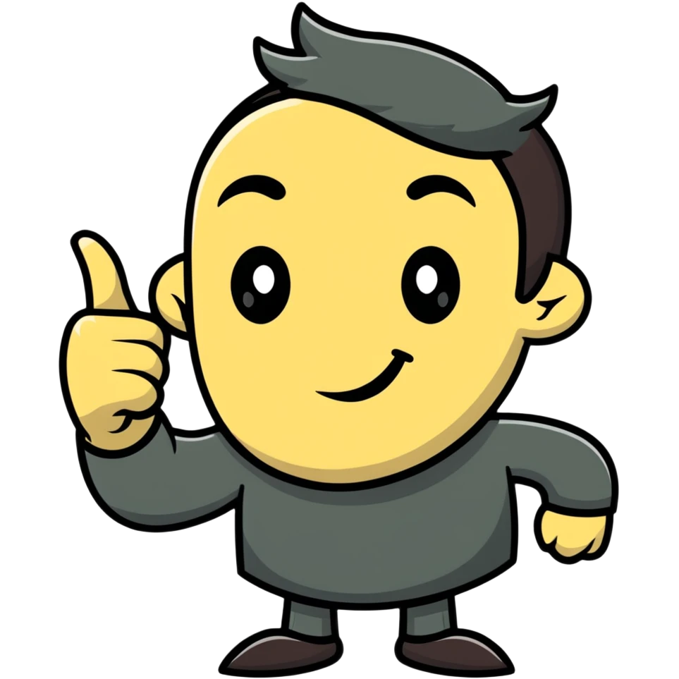A single sticker that combines a pointing finger and a smirking face - a face with a sly smirk that has one arm extending with a pointing finger emoji