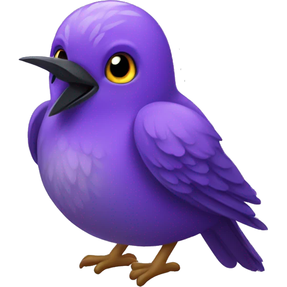 Violet bird emoji