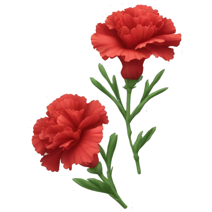 red carnation flower emoji