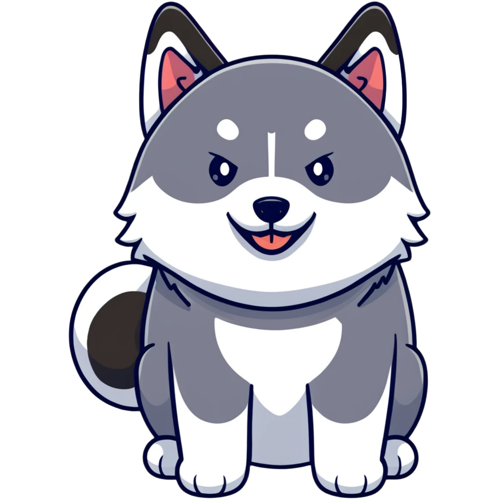 Chubby husky emoji