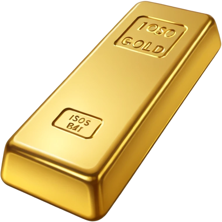 gold bar with no writing on it emoji
