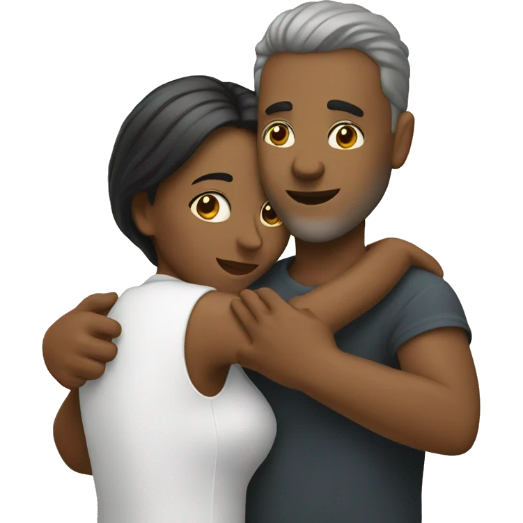 Husband and wife hugging  emoji
