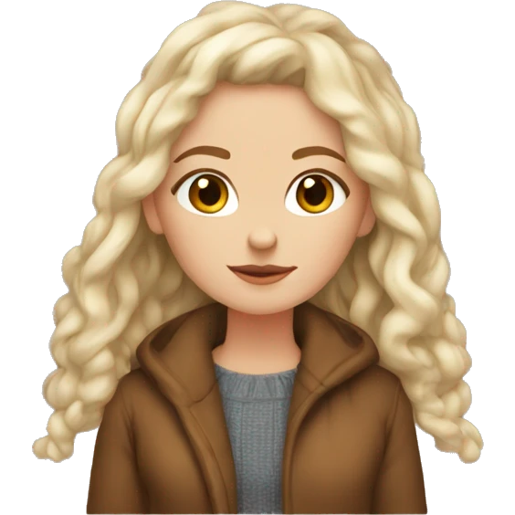 White girl autumn cozy emoji